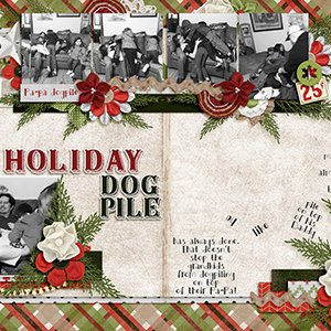 Holiday Dogpile 2 Page Spread