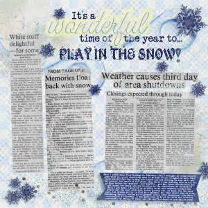 Wonderful time to play in the snow!