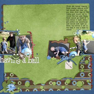 having a ball