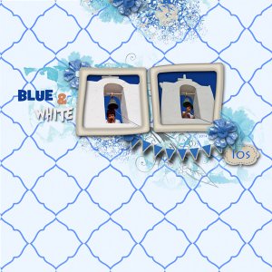 blueand white