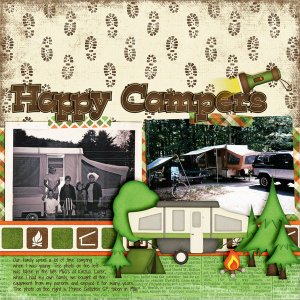 March 2015 Color challenge - Happy Campers