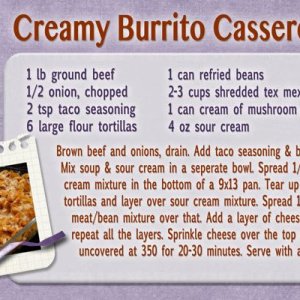 Creamy Burrito Casserole