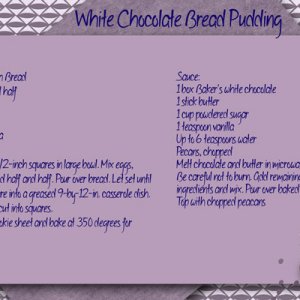 White Chocolate Bread Pudding