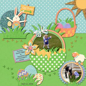Finding Easter Eggs at Grandma and Grandpa