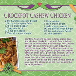 Crockpot Cashew Chicken