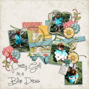 Pretty Girl in a Blue Dress