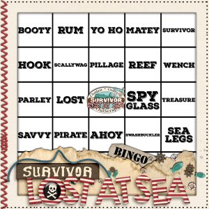 Survivor 6 Lost At Sea BINGO Card