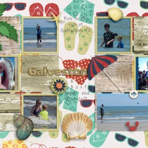 Galveston Beach by Kathy