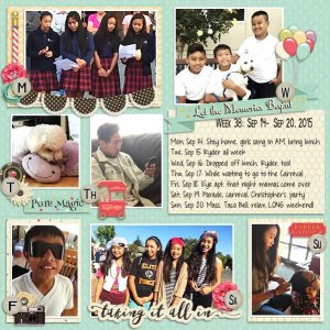 P52- Week 38: Sep 14- Sep 20