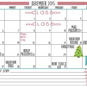 December Desktop Calendar