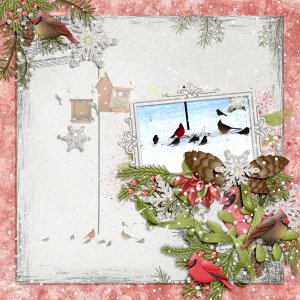 Snow Cardinals