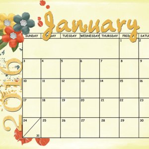 January Sum Up Calendar