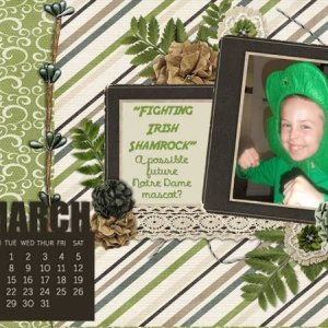 Fighting Irish Shamrock - February 2016 Desktop Challenge