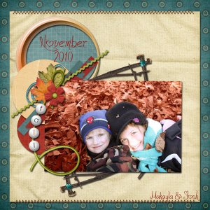 kids in leaves
