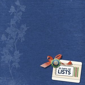 30 Days of Lists Title Page