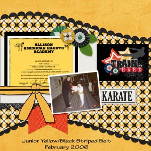 Yellow/Black Karate