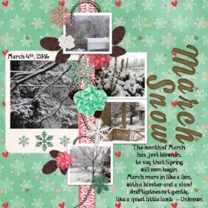March Snow - March 2016 Template #2 Challenge