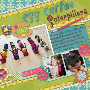 Egg Carton Caterpillars