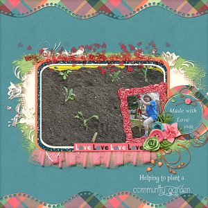 Helping to plant a community garden