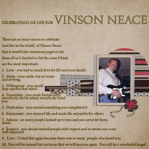 Tribute to Vinson Neace