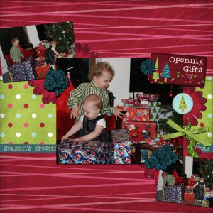 Opening gifts