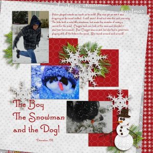 The Boy, the Snowman, and the Dog