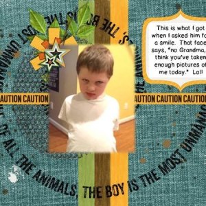No More Pictures Today, Grandma - June 2016 Scraplift Challenge