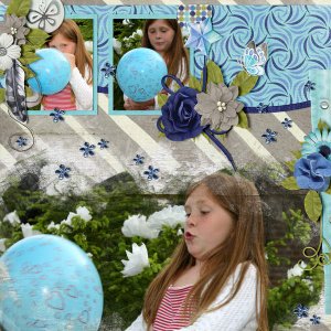 Blowing balloons
