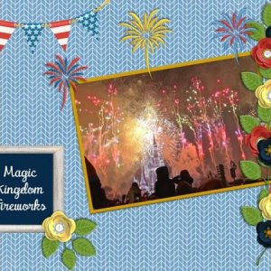 Magic Kingdom Fireworks - July 2016 Color Challenge