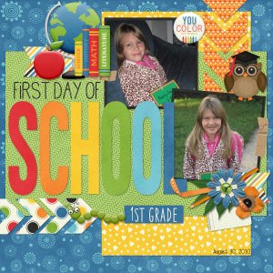 First Day of School -- Avery 1st Grade