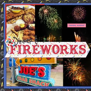 Dinner + Fireworks, left side