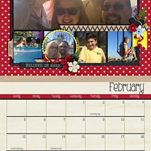 February 2017 Calendar Page