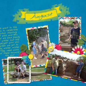 August calendar topper