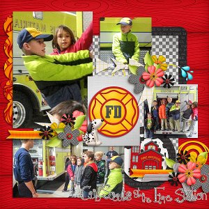 scouts at the fire station