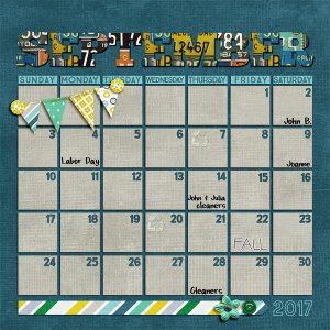 September 2017 Calendar