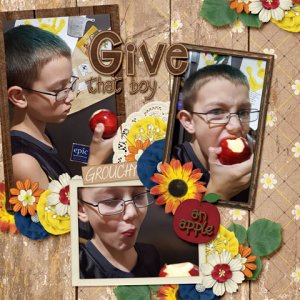 Give boy apple