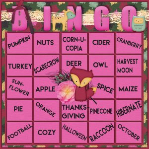 Oct 2016 Bingo