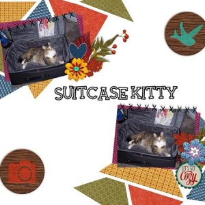 Suitcase Kitty - October 2016 Template 1 Challenge