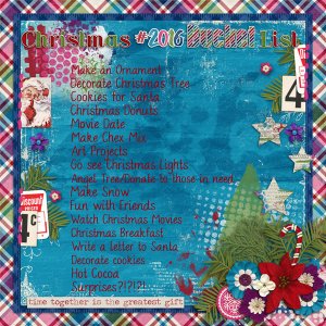 Christmas #2016 Bucket List