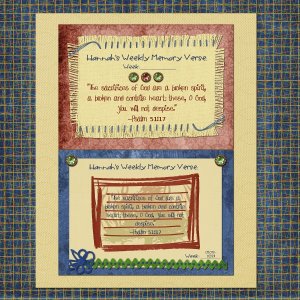 Hybrid Memory Verse Cards