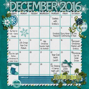 Dec 2016 Calendar