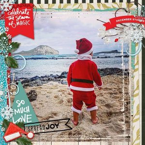 baby Santa at Baby Makapuu