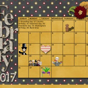 February Sum-Up Calendar
