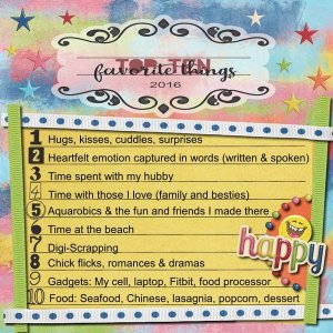 Top 10 Fav Things 2016