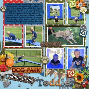 Dog park gone to the toddler