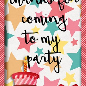 Thanks for coming to my party