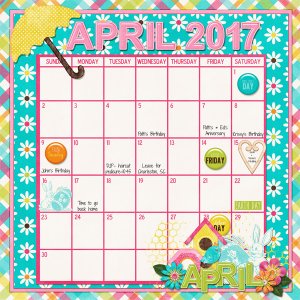 April 2017 Calendar