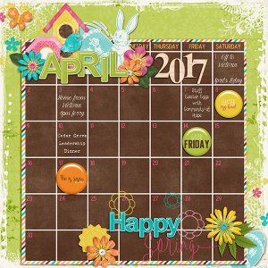 April 2017 Calendar