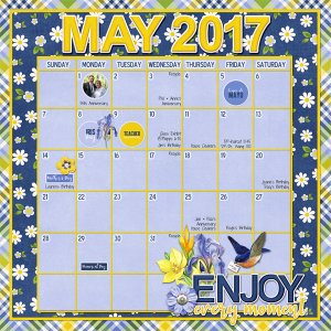 May 2017 Calendar
