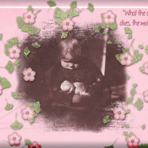 "Betty Reynolds With Doll On Lap"